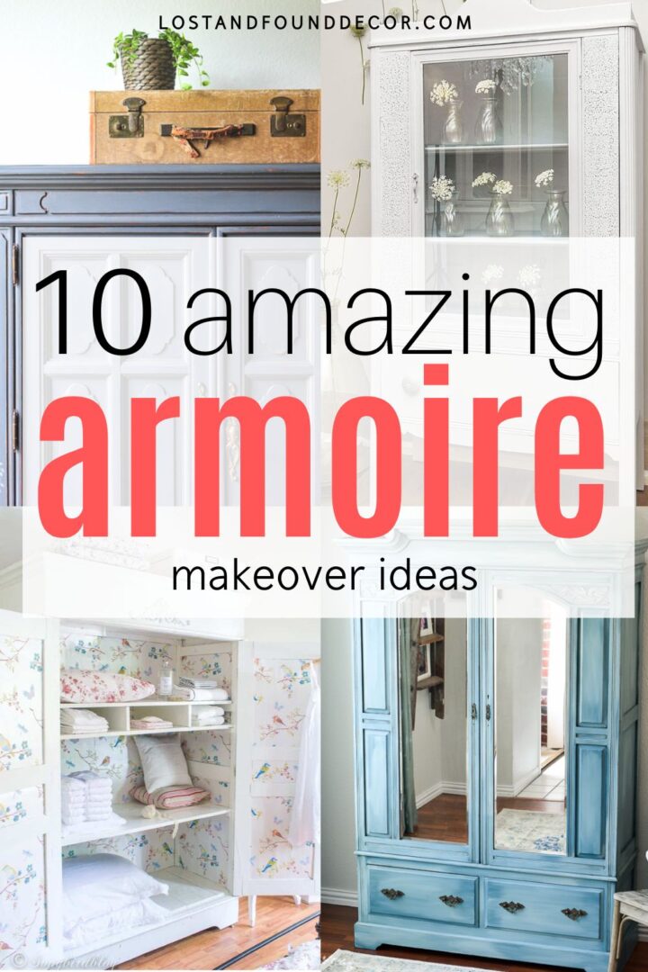 10 Incredible DIY Armoire Makeover Ideas - Lost & Found Decor