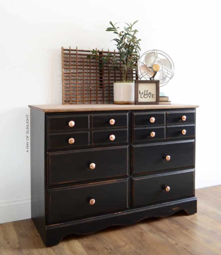 Black Dresser DIY - 8 Black Painted Furniture Makeovers - Lost & Found ...